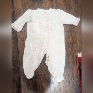 First Impressions Pink Floral Kids Footie